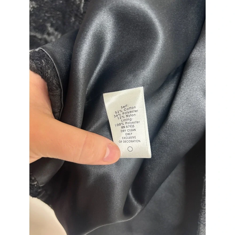 LOGO Lori Goldstein, Textured Black Blazer, Women's Size 14‎